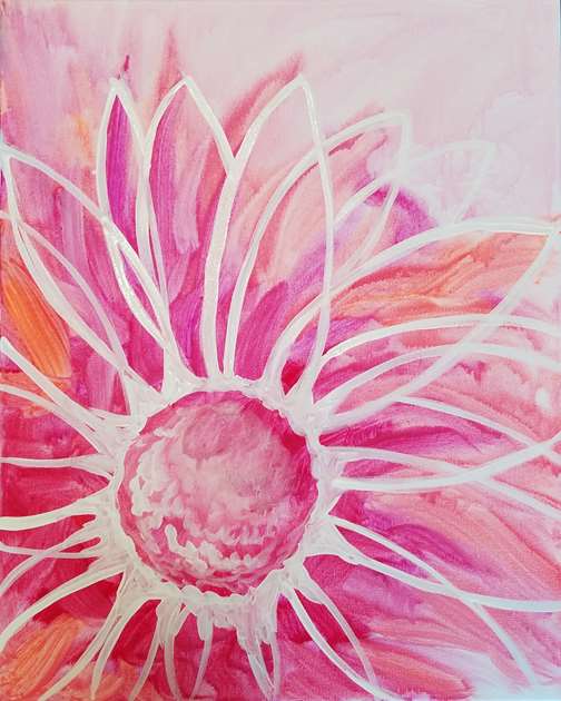 Vivid Watercolor Flower